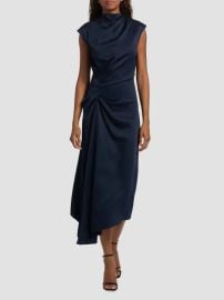 Michael Kors Collection Cowl Neck Cinch Midi-Dress | Saks Fifth Avenue at Saks Fifth Avenue
